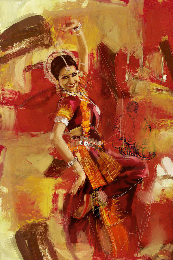 Dancer Painting - Kathak Dancer 6 by Corporate Art Task Force