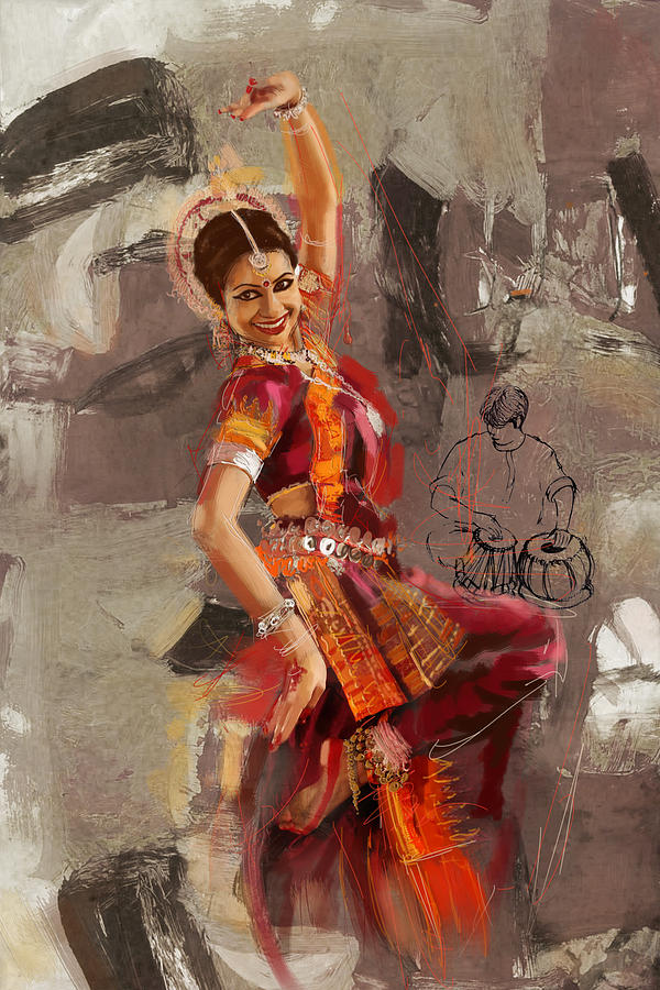 Kathak Dancer 7 Painting by Catf