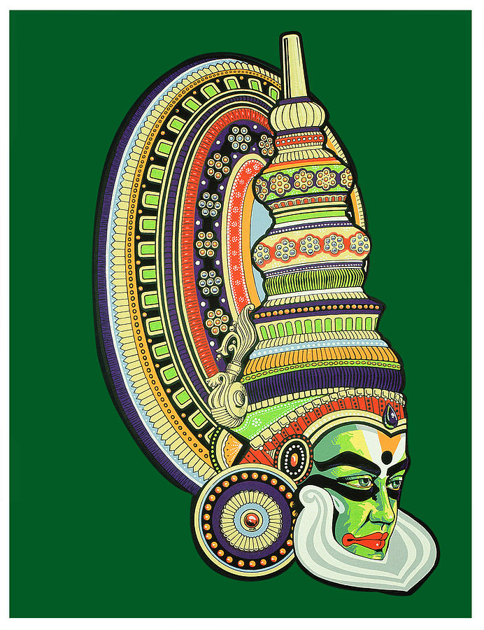 Kathakali Painting - Kathakali by Santi Arts