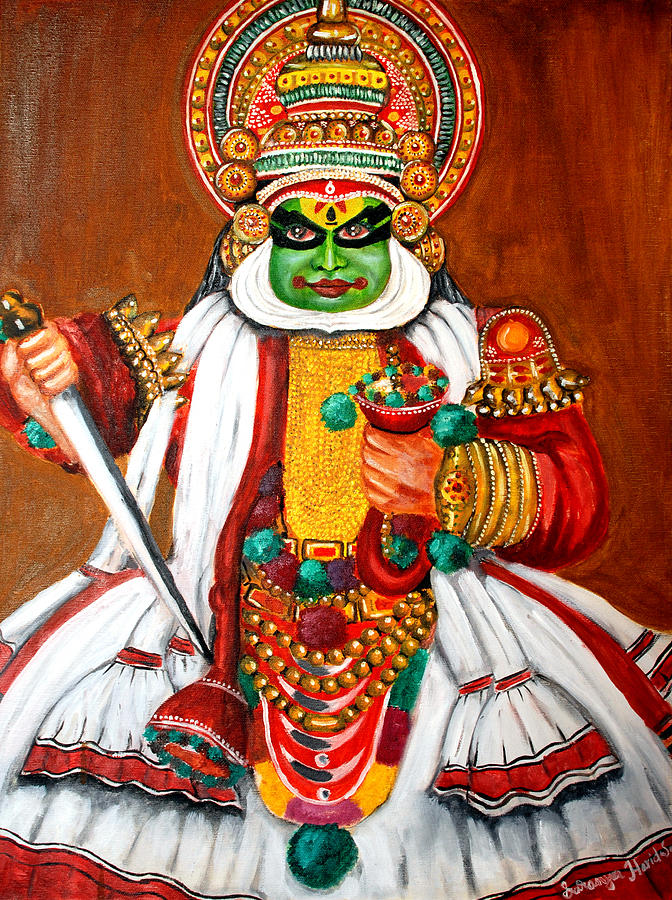 Kathakali Painting - Kathakali by Saranya Haridasan
