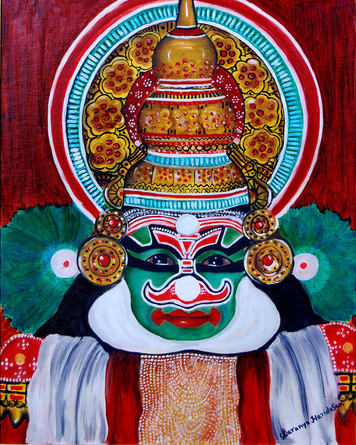 kathakali..Duryodhana Painting by Saranya Haridasan