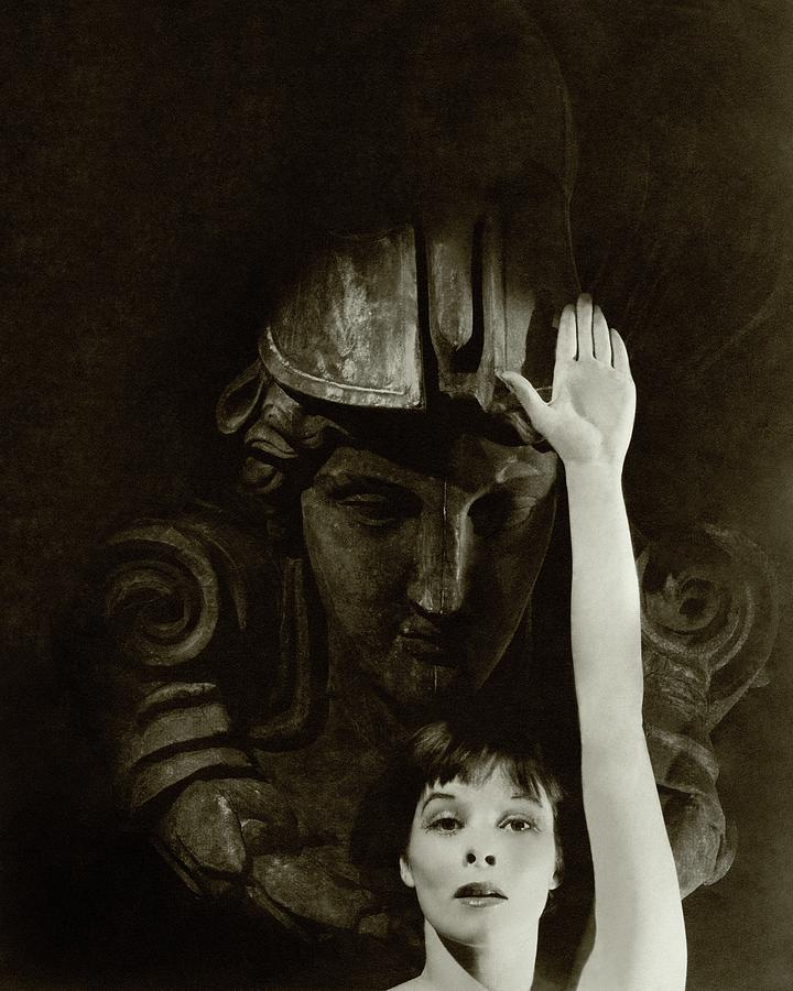 Katharine Hepburn Raising Her Hand Photograph by Cecil Beaton