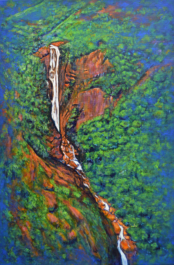 Waterfall Painting - Katherine Falls by Usha Shantharam