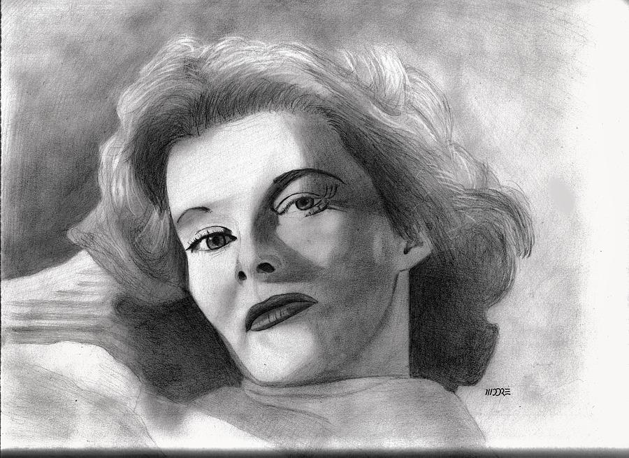 Katherine Hepburn Drawing by Pat Moore