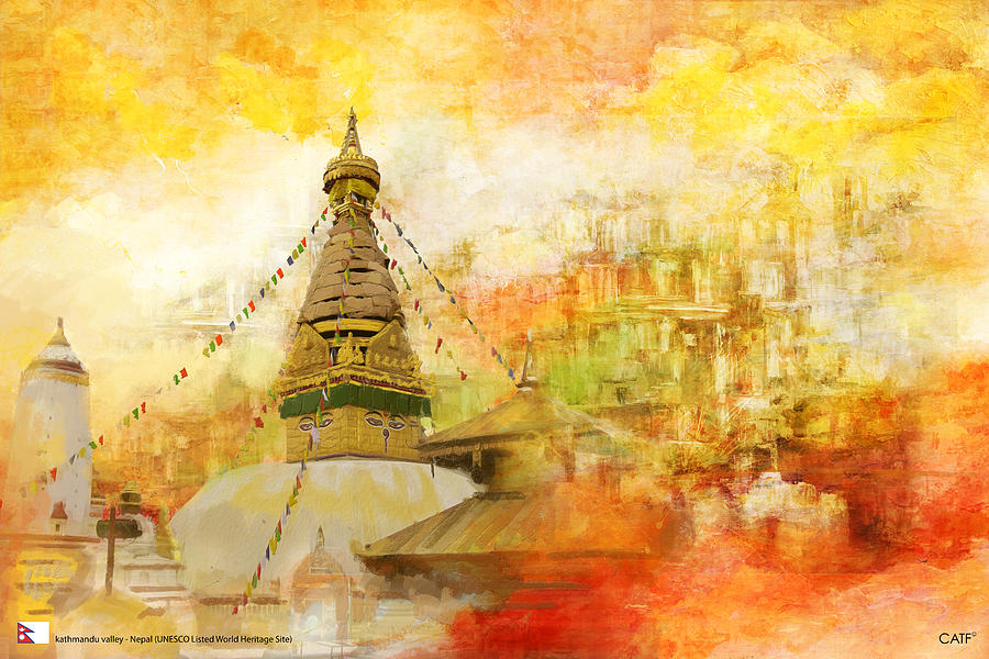 Kathmandu Valley Painting by Catf