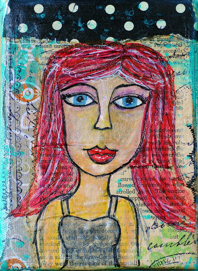 Kathy Girl Mixed Media by Jessica Marin-feliciano - Fine Art America