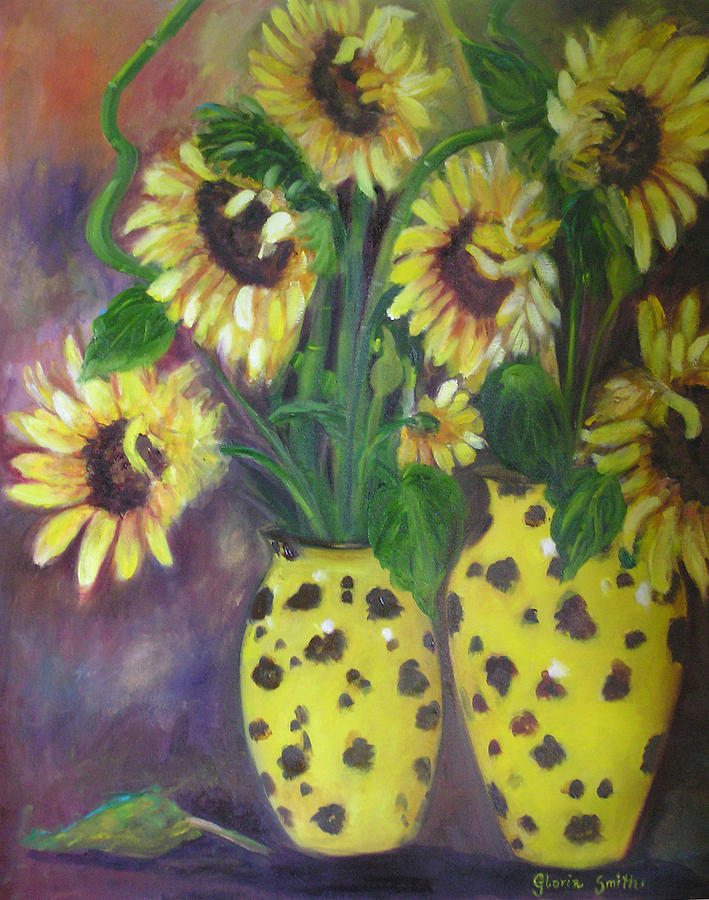 Kathys Sunflowers Painting by Gloria Smith