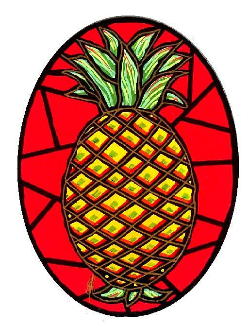 Katies Pineapple Painting by Jim Harris