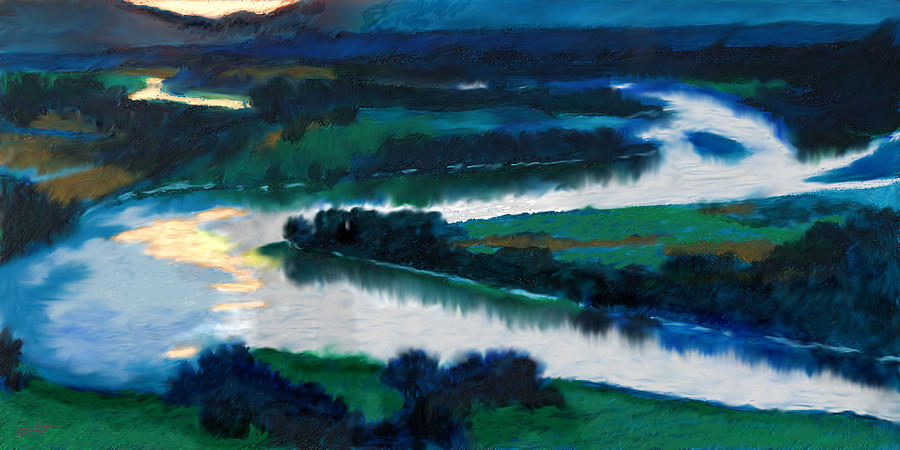 Katka Sunset Painting by Robert Bissett