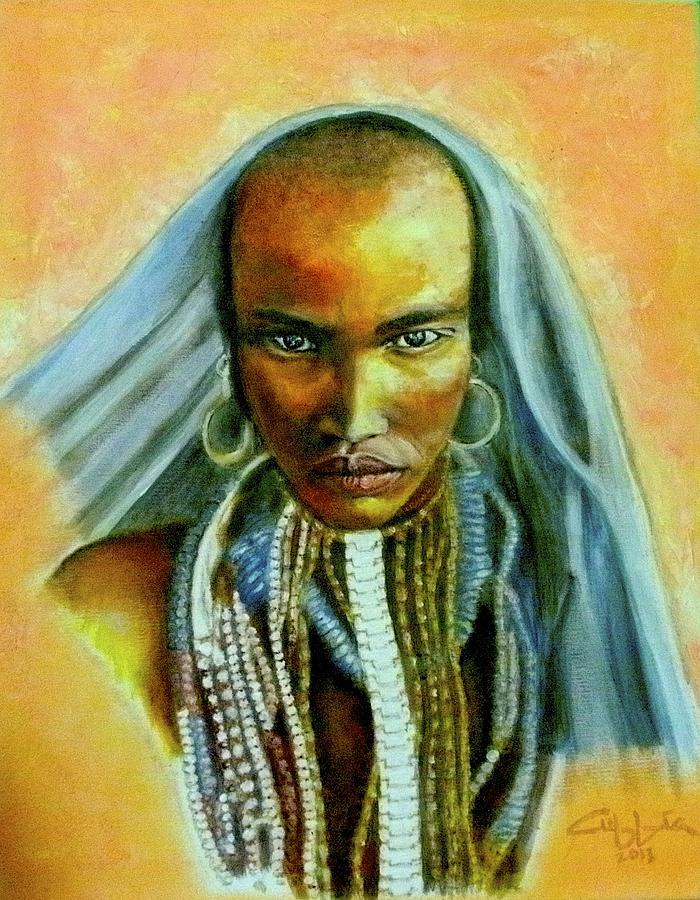 African Women Painting - Katlego Mojisola by G Cuffia