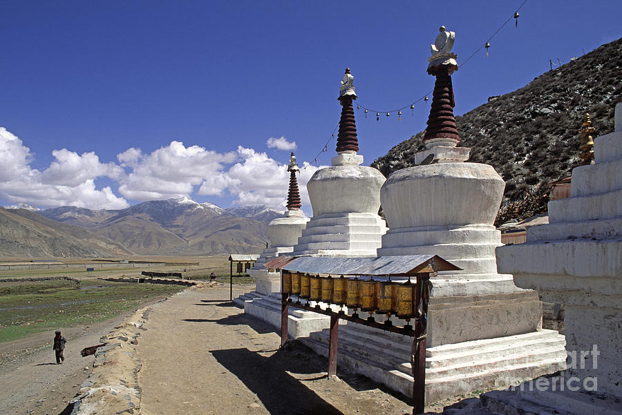 Katsel Stupas Tibet Photograph by Craig Lovell