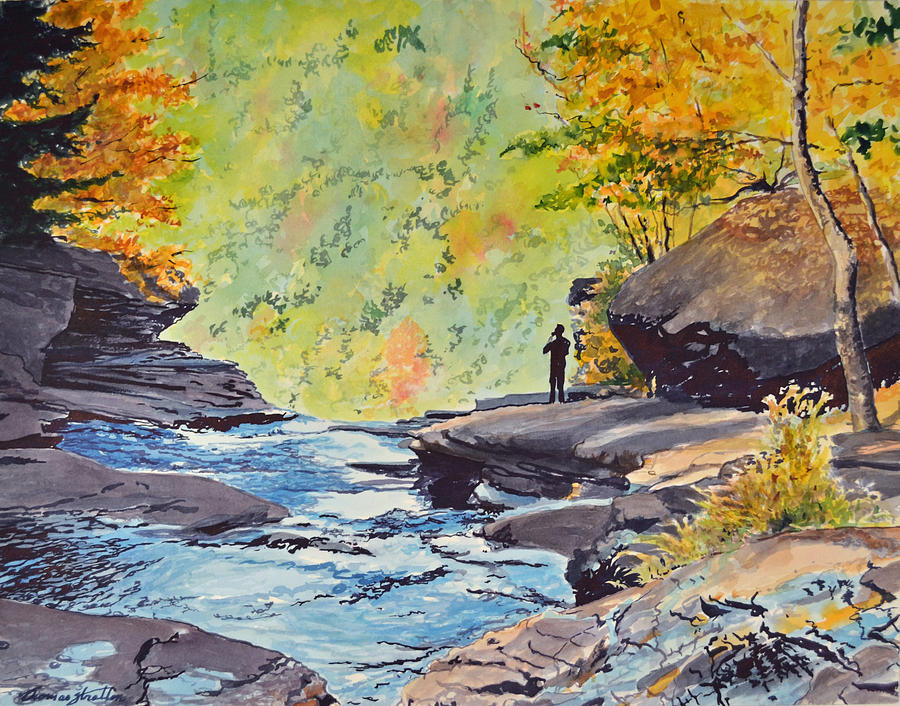 Landscape Painting - Katterskill Falls by Thomas Stratton Landscape Painting - Katterskill Falls by Thomas Stratton