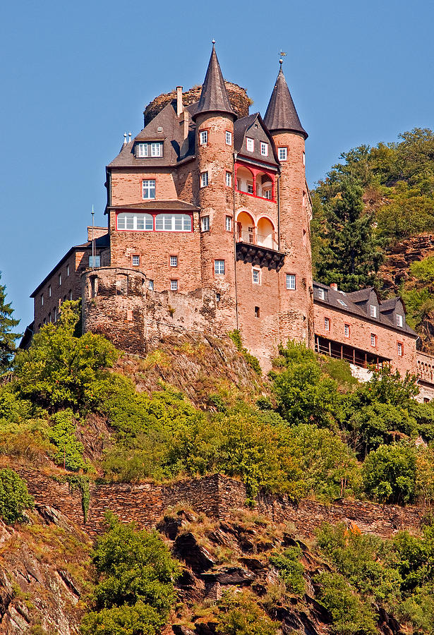 Katz Castle on Rhine Photograph by Dennis Cox