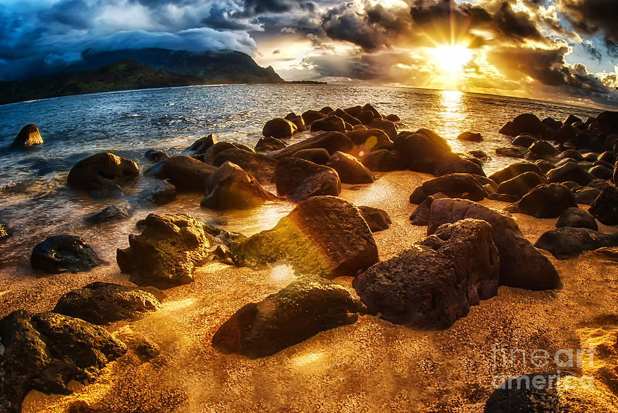 Sunset Photograph - Kauai Gold by Eye Olating Images
