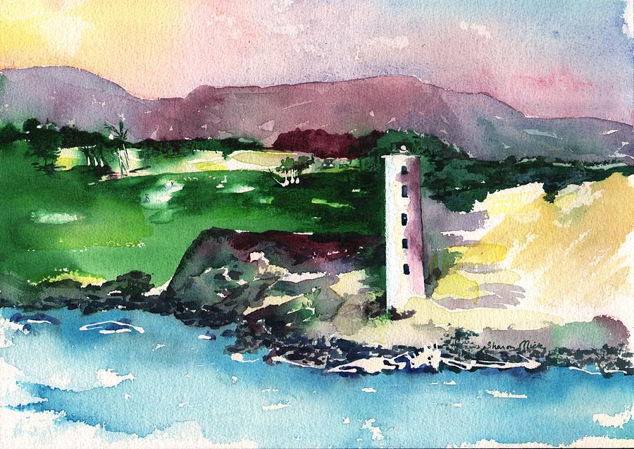 Golf Painting - Kauai Nawiliwili Hawaii Lighthouse by Sharon Mick