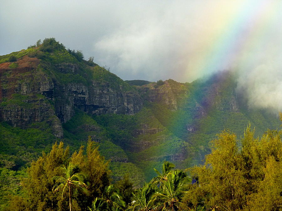 Kauai Pali Rainbow Photograph by Amelia Racca