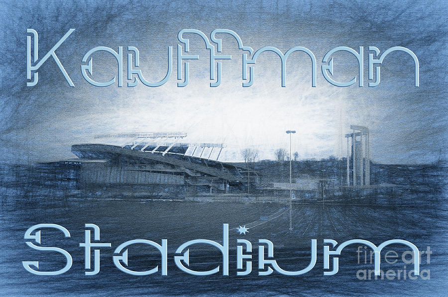 Kauffman Stadium Mixed Media by Andee Design