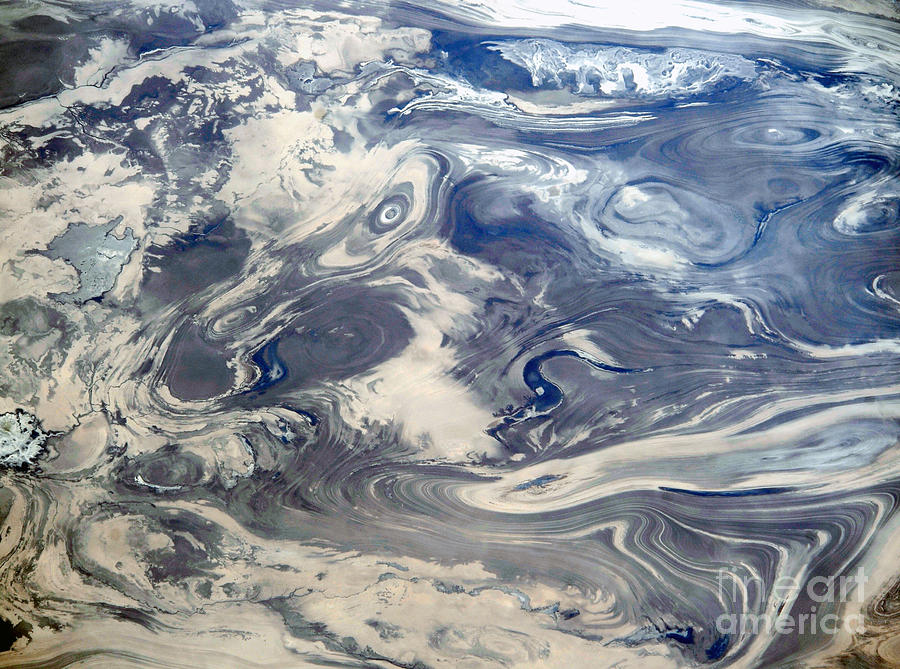 Kavir Desert Iran Satellite Image Photograph by Science Source