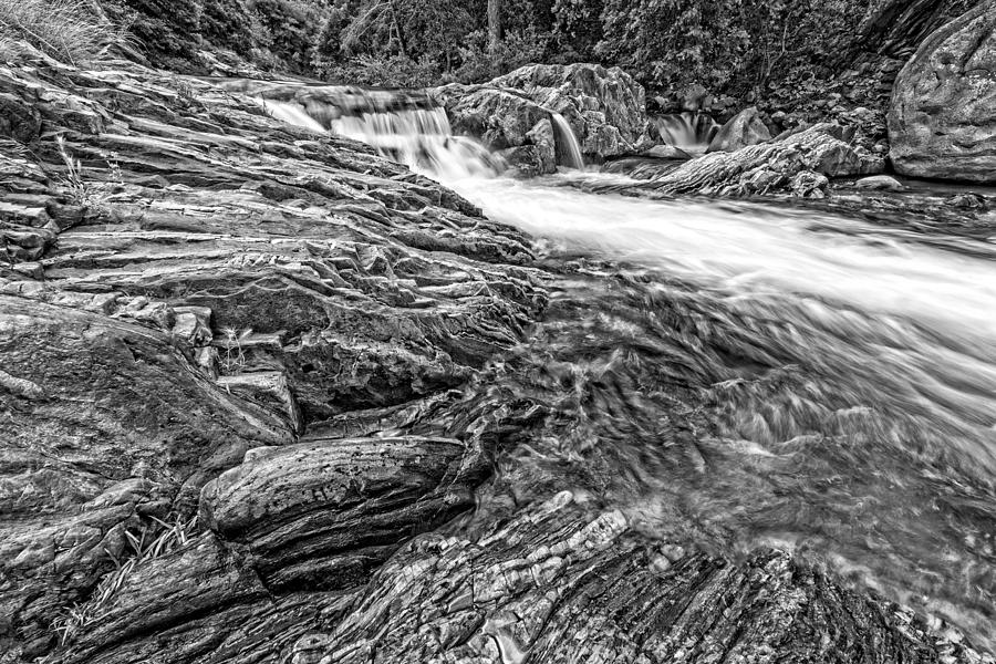 Sequoia National Park Photograph - Kaweah River Falls Black and White by Bill Boehm