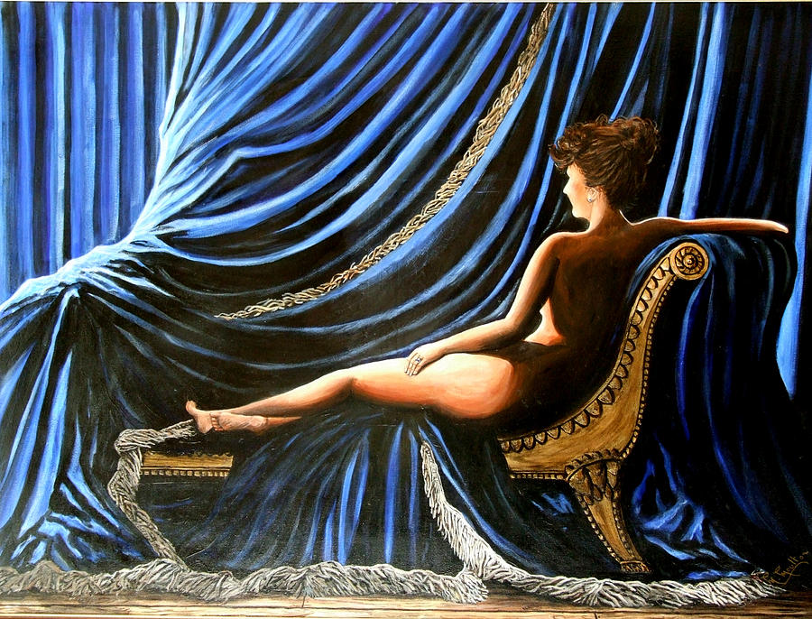 Kay Reclining Painting by Mackenzie Moulton