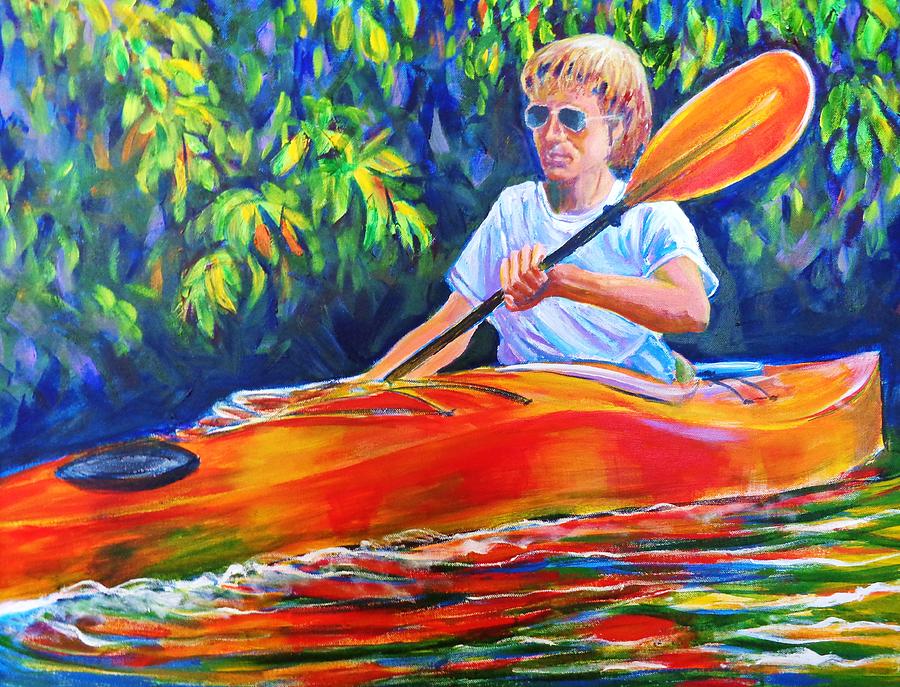 Kayak Adventure Painting by Karen Julihn - Fine Art America