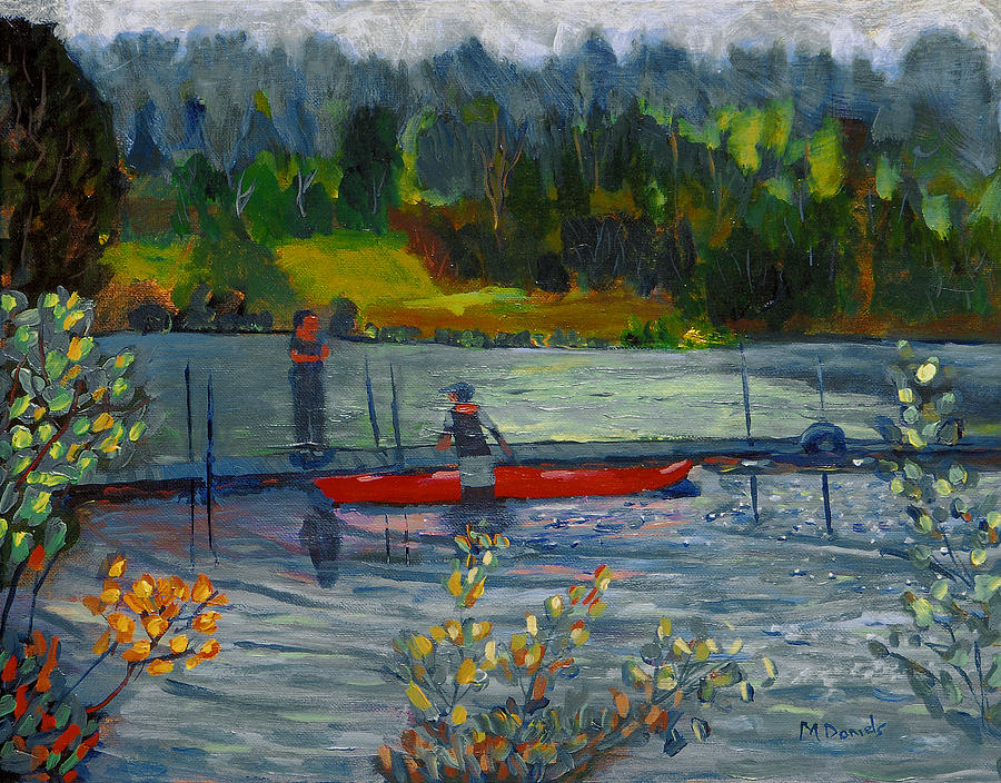 Kayak at Kittatinny Painting by Michael Daniels