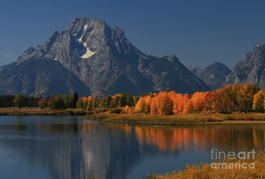 Grand Teton National Park Photograph - Kayak at Oxbow Bend by Clare VanderVeen