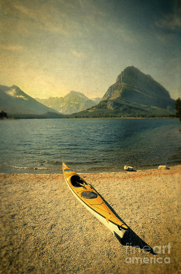 Kayak by Moutain Lake Photograph by Jill Battaglia