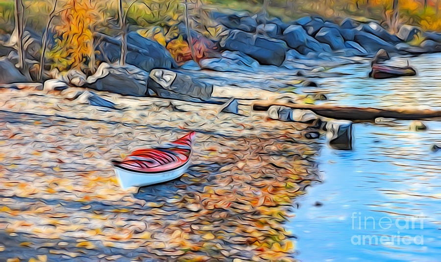 Kayak in the Autumn Photograph by Bianca Nadeau