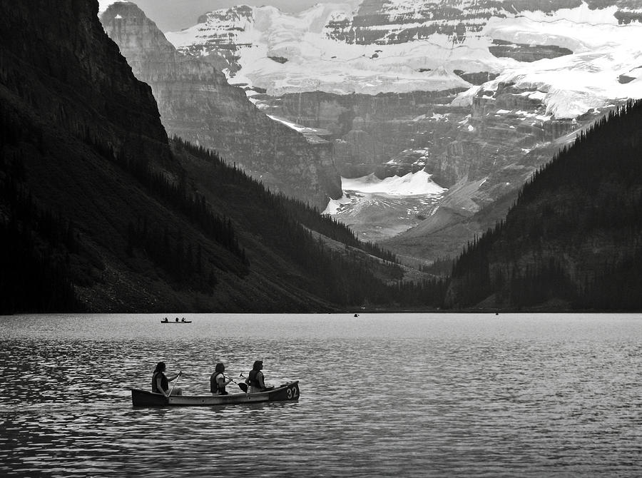 Kayak on Lake Louise Photograph by RicardMN Photography