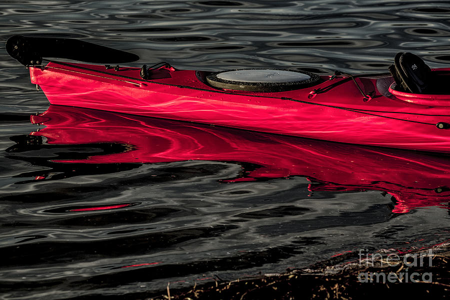 Boat Photograph - Kayak on silken lake by Sheila Smart Fine Art Photography