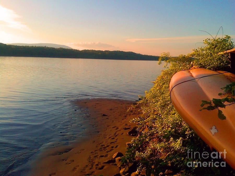 Kayak On The Hudson Photograph by Beth Ferris Sale