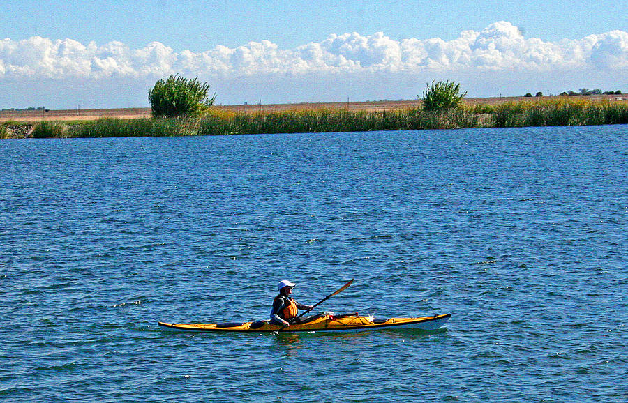 Kayak on the Mokelumne River Photograph by Joseph Coulombe