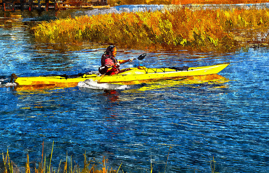 Kayak Digital Art by Rick Mosher