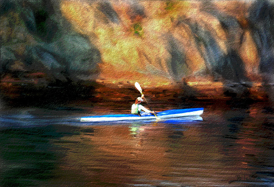 Boat Photograph - Kayak Rower by Dale Stillman