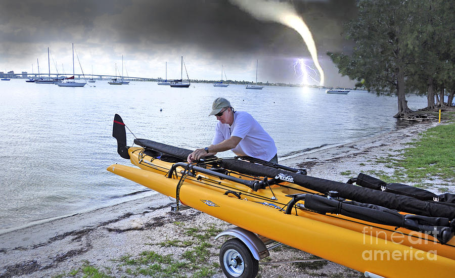 Kayak Storm Photograph by Larry Mulvehill