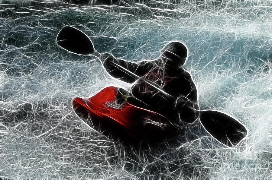 Sports Photograph - Kayaker 3 by Bob Christopher