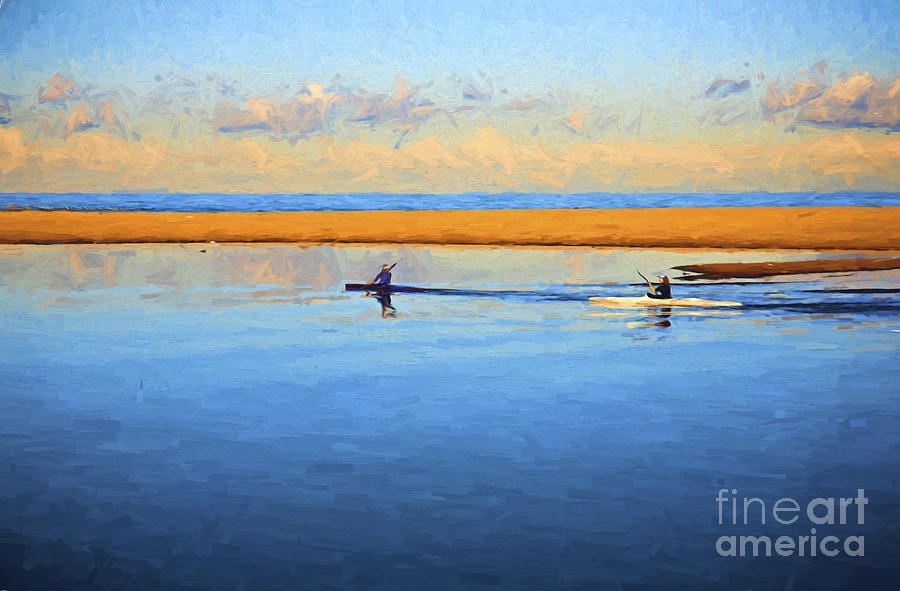 Kayakers at Narrabeen Photograph by Sheila Smart Fine Art Photography