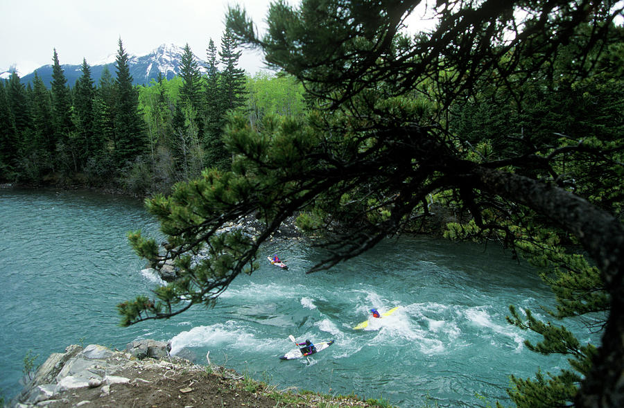 Courage Photograph - Kayakers Play In Glacial River Waters by Todd Korol