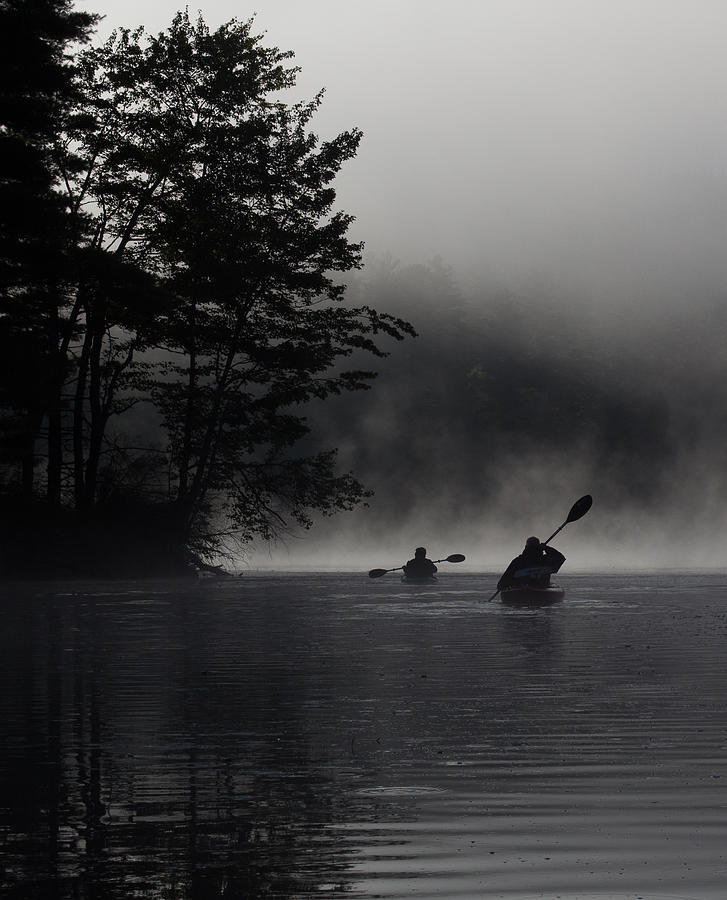 Kayaking in the fog Photograph by Vance Bell