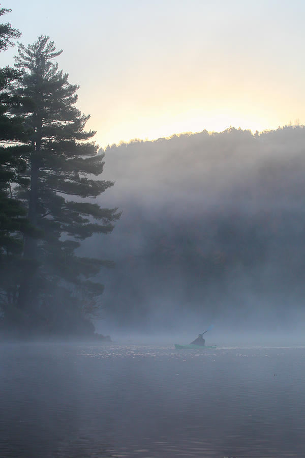 Kayaking in the mist 2 Photograph by Vance Bell