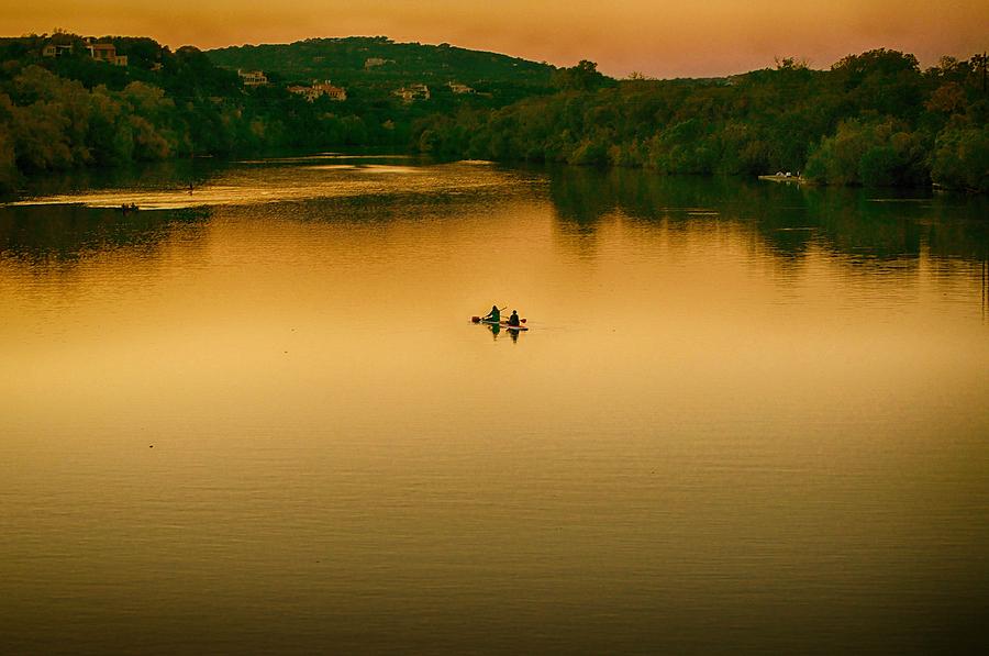 Kayaking on Lady Bird Lake Photograph by Kristina Deane