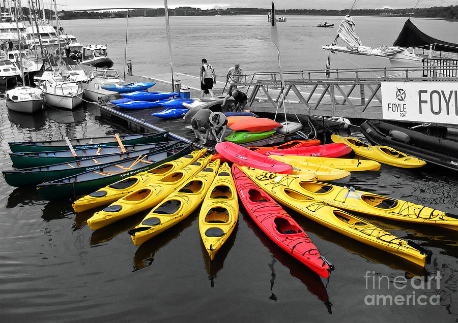 Kayaks And Canoes Photograph by Nina Ficur Feenan