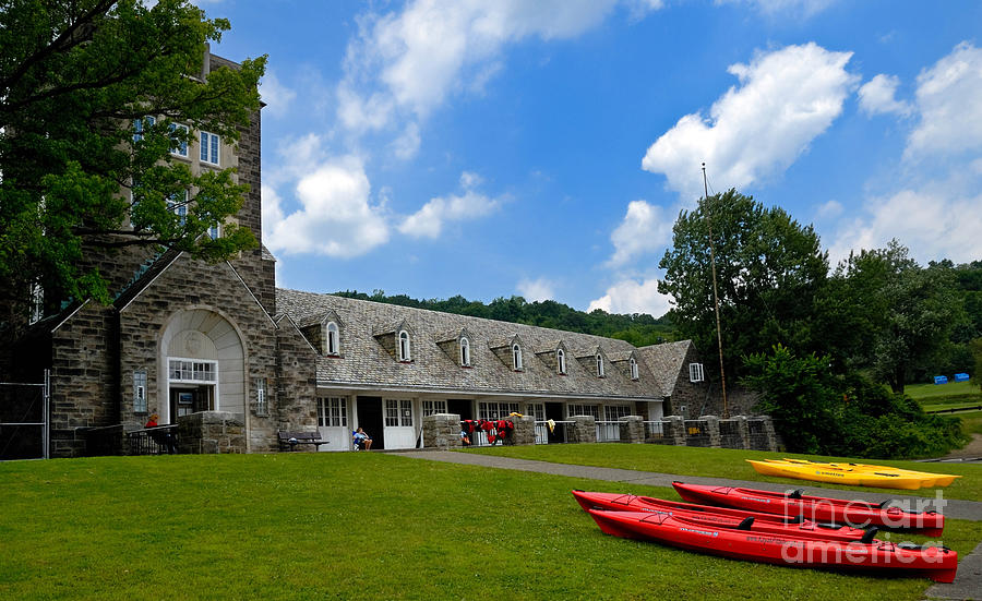 Pittsburgh Photograph - Kayaks at Boat House by Amy Cicconi