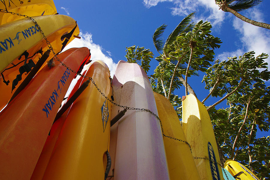 Kayaks Await Photograph by Marilyn Wilson