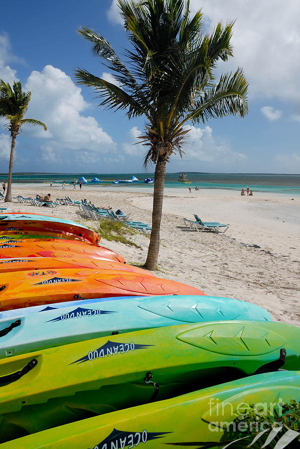 Boat Photograph - Kayaks on the Beach by Amy Cicconi