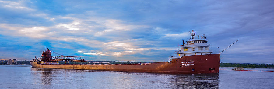 Kaye E. Barker Downbound at Mission Point Photograph by Gales Of November