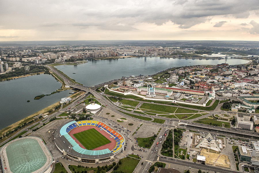 Kazan from the air Photograph by Extreme-photographer