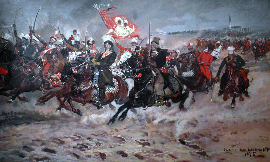 Kazimierz Pulaski at Czestochowa during Bar Confederation Painting by Celestial Images