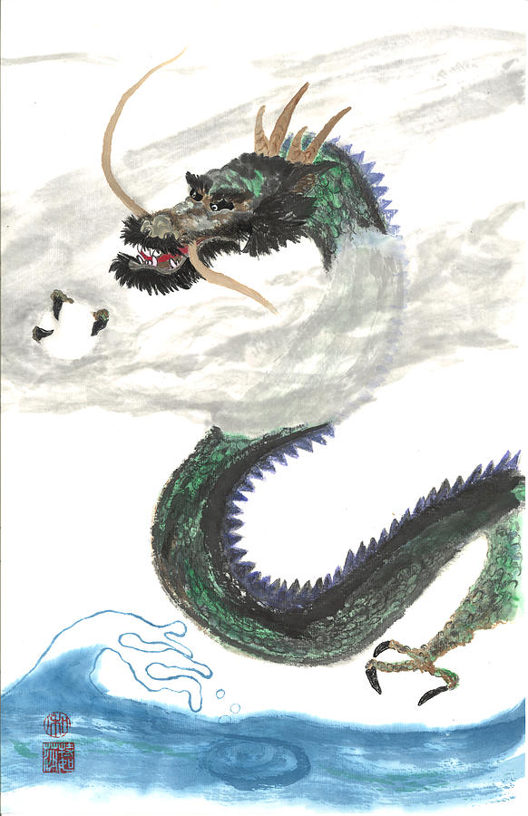 Japanese Painting - Kazuhiko Ryu by Terri Harris Japanese Painting - Kazuhiko Ryu by Terri Harris
